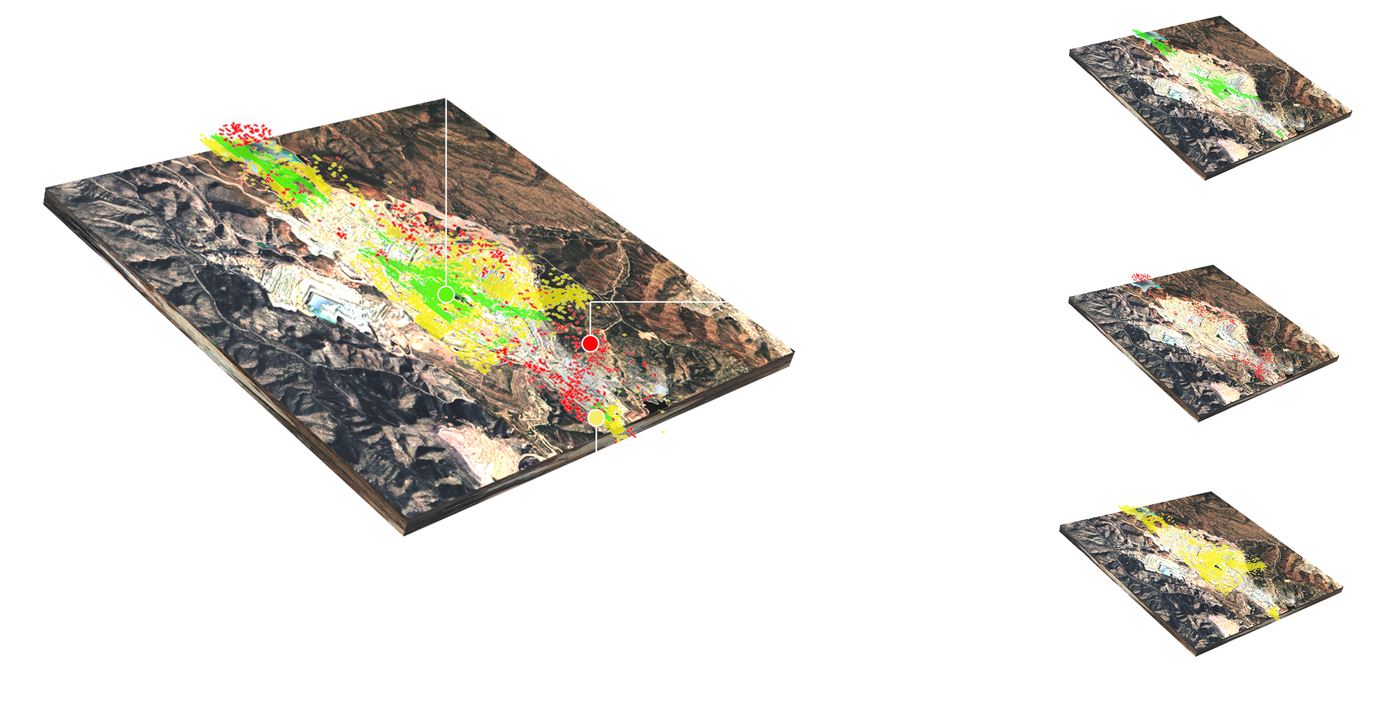 Arizona Mine mineral layers diagram — Sericite, Chlorite, Epidote