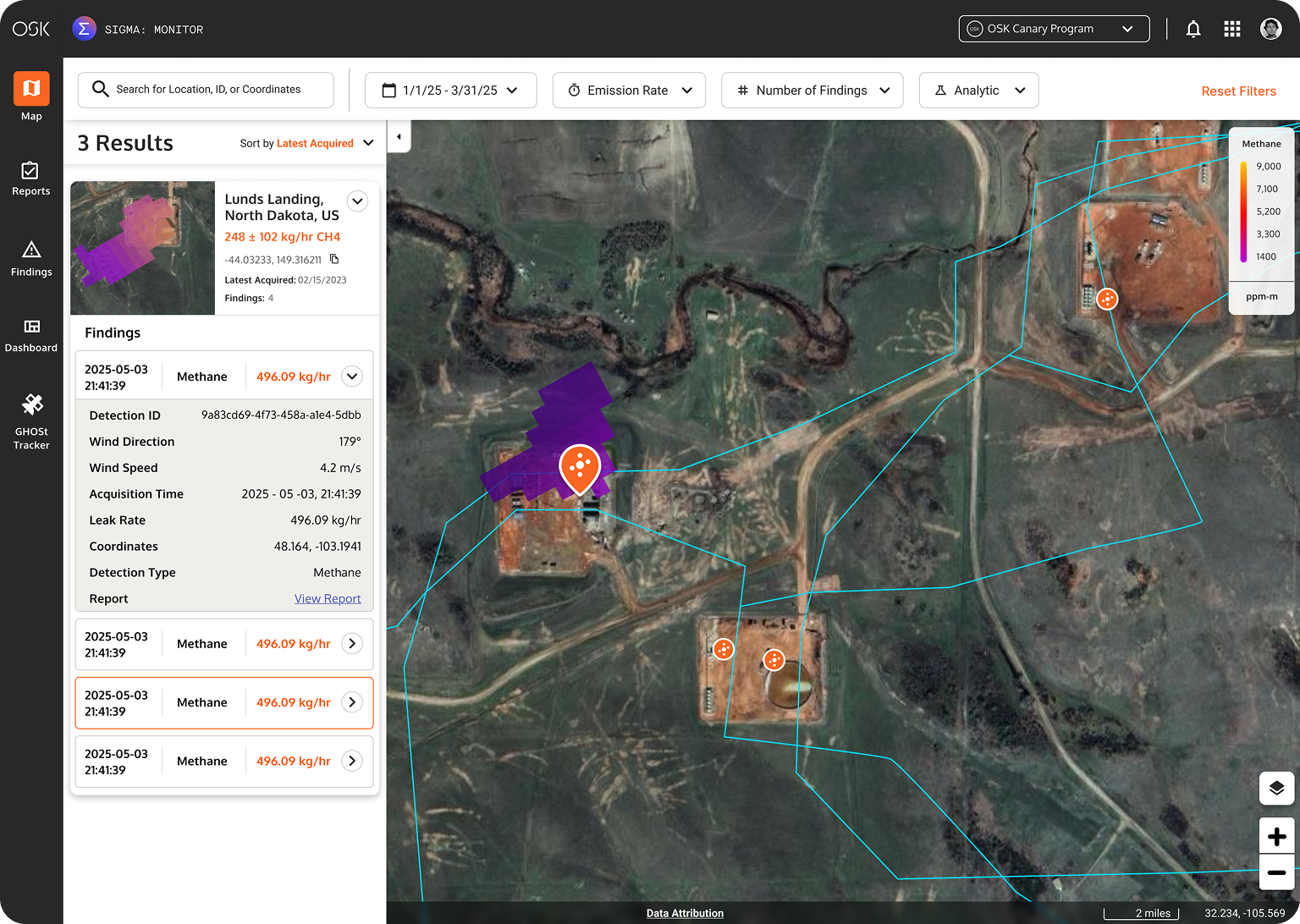 SIGMA Monitor Map View