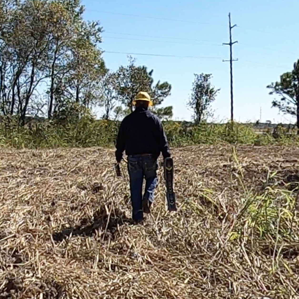 Operator walking pipeline corridor
